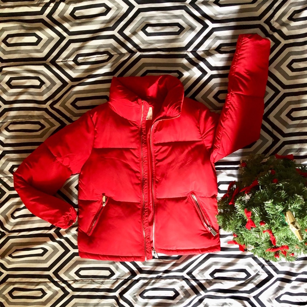 Red kids puffer jacket